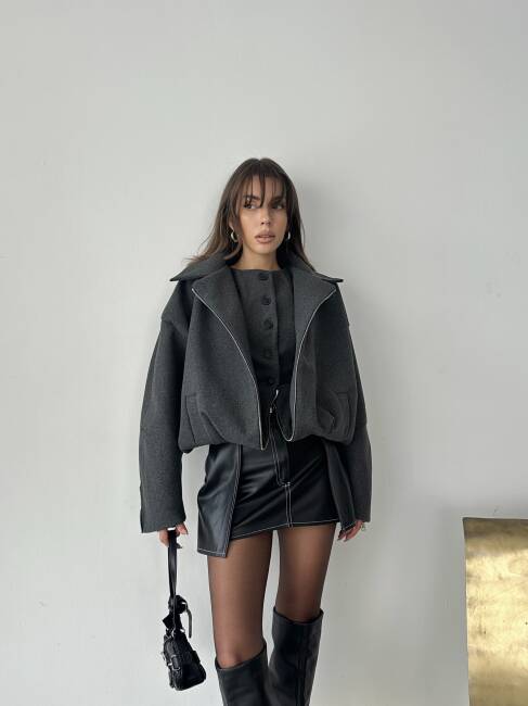 TENSİ Yelekli Kaban 2250 - Antrasit - 2