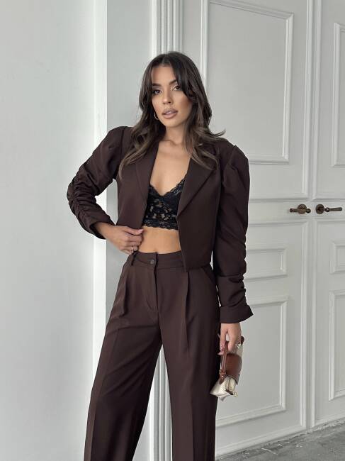 THEBOOM Ceket Pantolon Takım 2098 - Acı Kahve - 4