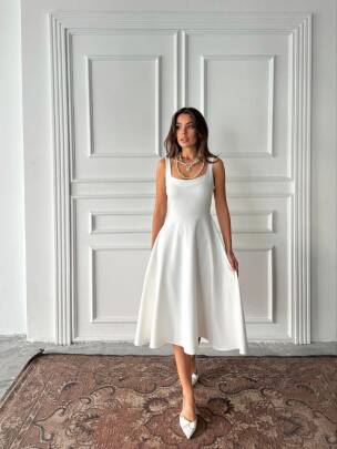 Viera Elbise Beyaz - MAXMOOR