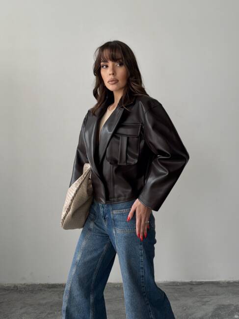 OWEN Deri Ceket 3093 - Acı Kahve - 2