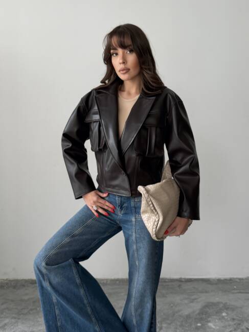 OWEN Deri Ceket 3093 - Acı Kahve - 5