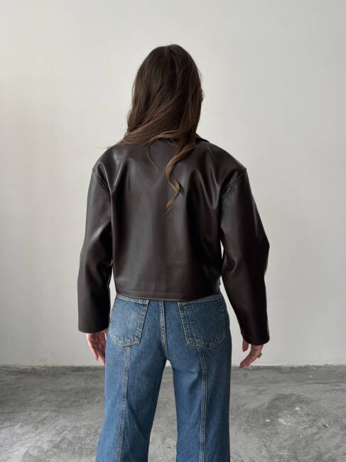 OWEN Deri Ceket 3093 - Acı Kahve - 6