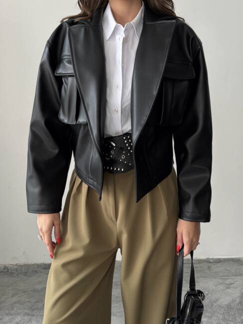 OWEN Deri Ceket 3093 - Siyah - 3