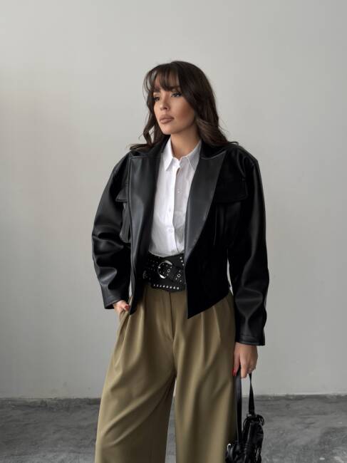 OWEN Deri Ceket 3093 - Siyah - 7