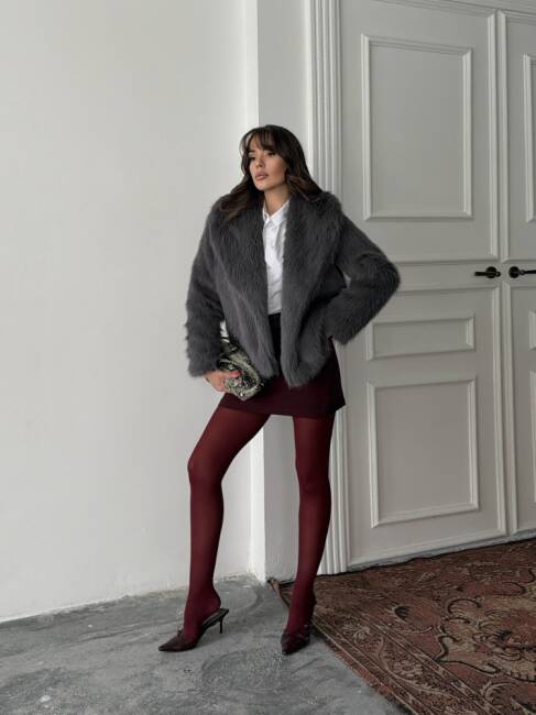 BUD Peluş Mont 2155 - Antrasit - 5