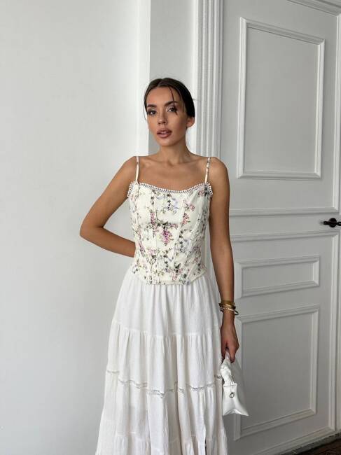 YENDAS Bluz Çiçekli 7209 - Sarı - 2