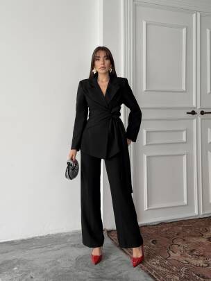 ZOEY Ceket Pantolon Takım 3092 - Siyah 