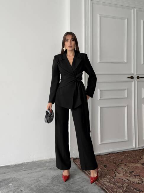 ZOEY Ceket Pantolon Takım 3092 - Siyah - 1